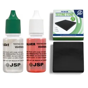 JSP & GTE Gold/Silver Test Acid Tester Kit 14k .999 .925 Sterling Testing Stone Detect Easy to Use for Jewelry Scrap Bars Coins