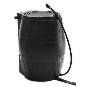 FCMP Outdoor RC4000-BLK 50-Gallon BPA Free Home Rain Water Catcher Barrel, Pet Traditional FCMP Outdoor RC4000-BLK 50-Gallon BPA Free Home Rain Water Catcher Barrel, Pet Traditional