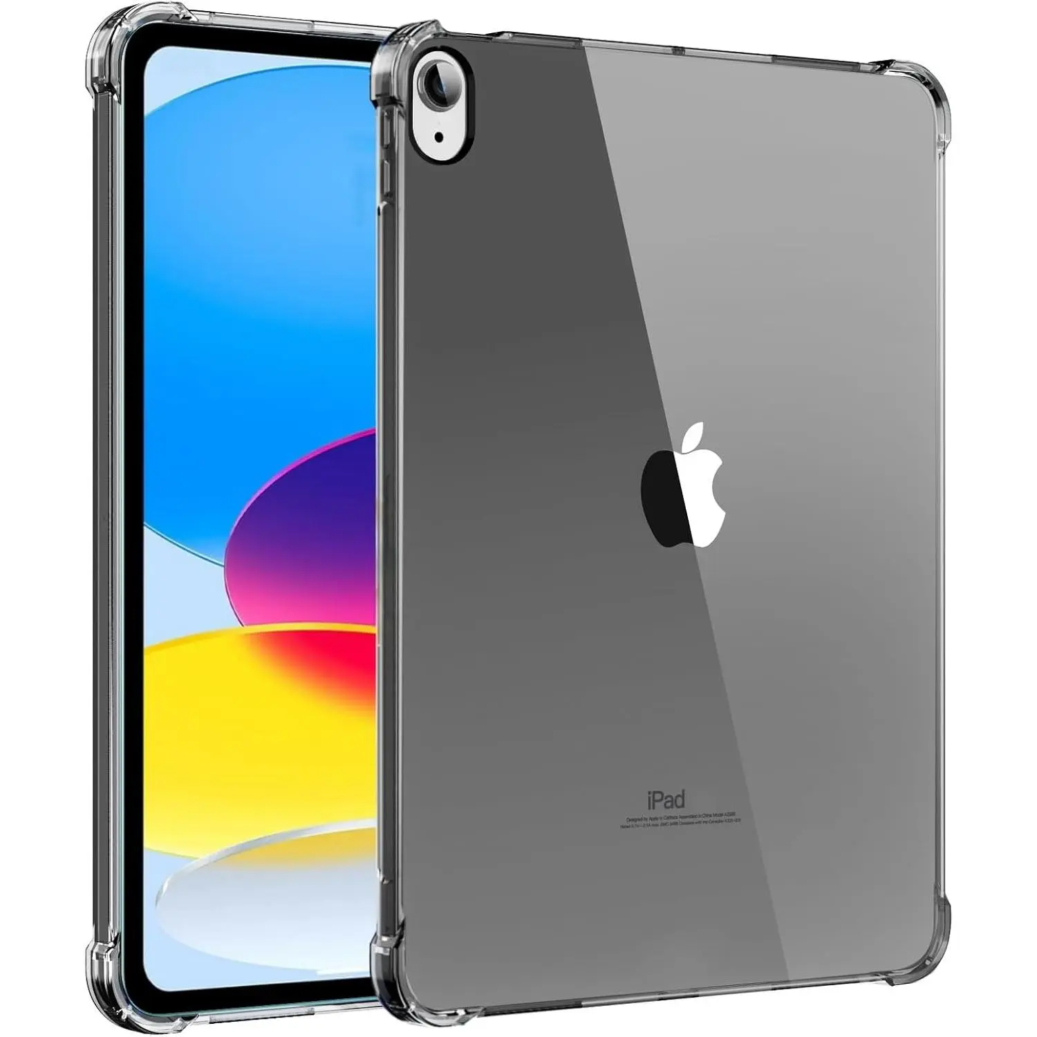 Case for iPad (A16) 11th Generation 11 Inch (2025), iPad 10th Generation 10.9 Inch (2022), Lightweight and Thin, Soft TPU with Air Bumper Guard, Anti-Scratch, Shockproof Impact Resistant, Black