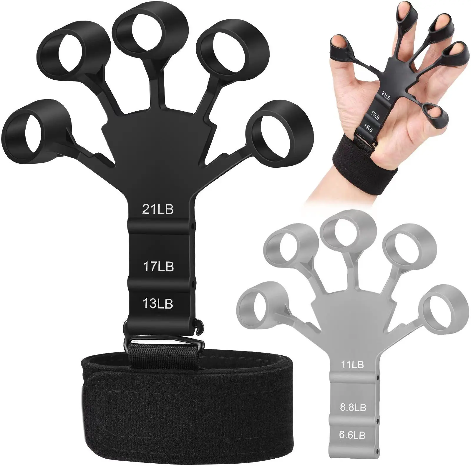 Finger Gripper Finger Exerciser Guitar Finger Exerciser 6 Resistant Levels Recovery Physical Tools Hand Strengthener 2026 for your car decoration