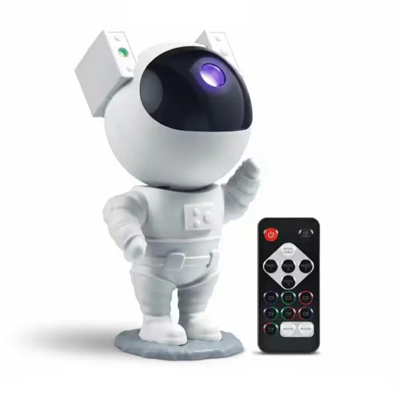 9.25 in. Sound-Reactive Multi-Color Integrated T10 1W LED Astronaut Galaxy Lamp, RGB Novelty Lighting, Home Decor Light, Decorative Night Light