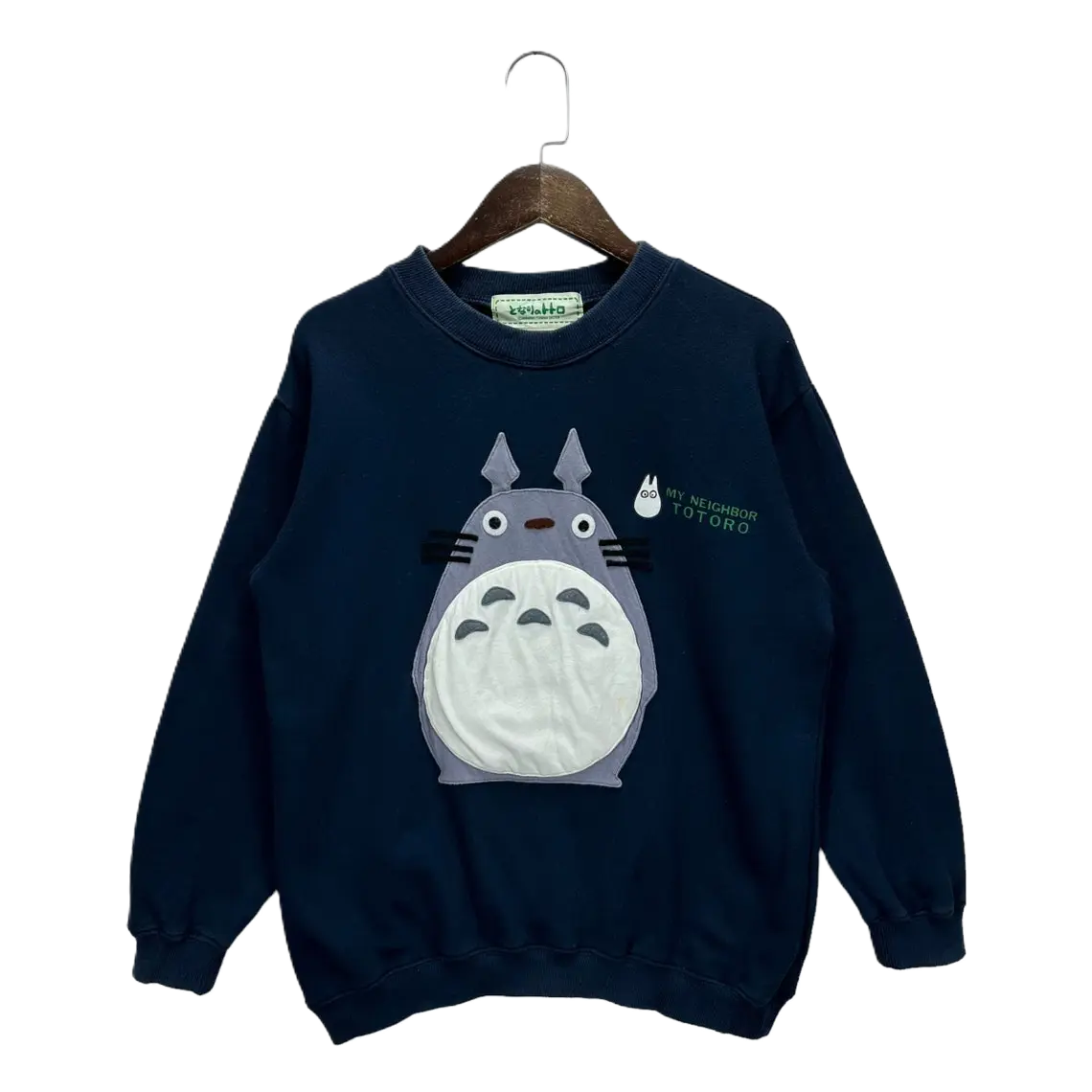 Vintage 90s My Neighbor Totoro Sweatshirt Crewneck Navy Blue Made In Japan Pullover Jumper Size S