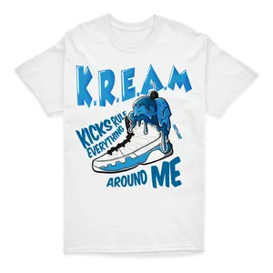 Kream Sneaker Money T-shirt Match 9 Powder Blue| Color-Match Design Shirt |Customizable Fit (S-5XL) | Ideal for Matching Your Favorite Sneakers