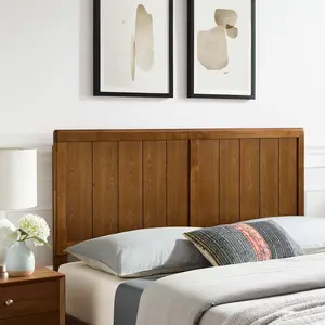 Modway Robbie King Wood Headboard in Walnut