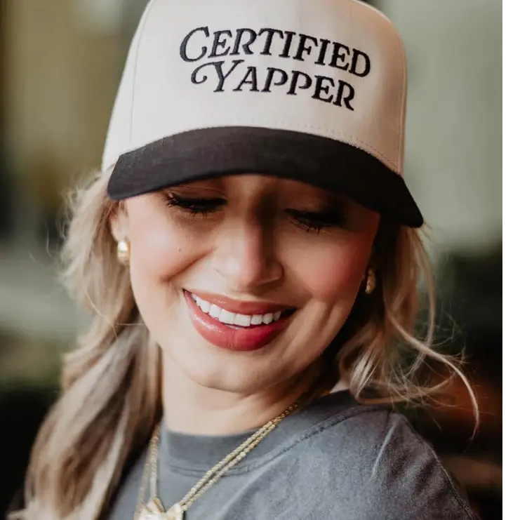 Otto Trucker Hat with "CERTIFIED YAPPER" Text and Adjustable Fit