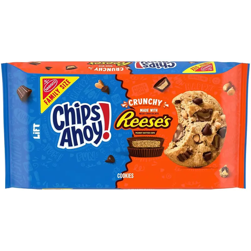 CHIPS AHOY! Reese’s Peanut Butter Cup Chocolate Chip Cookies, Family Size, 14.25 oz