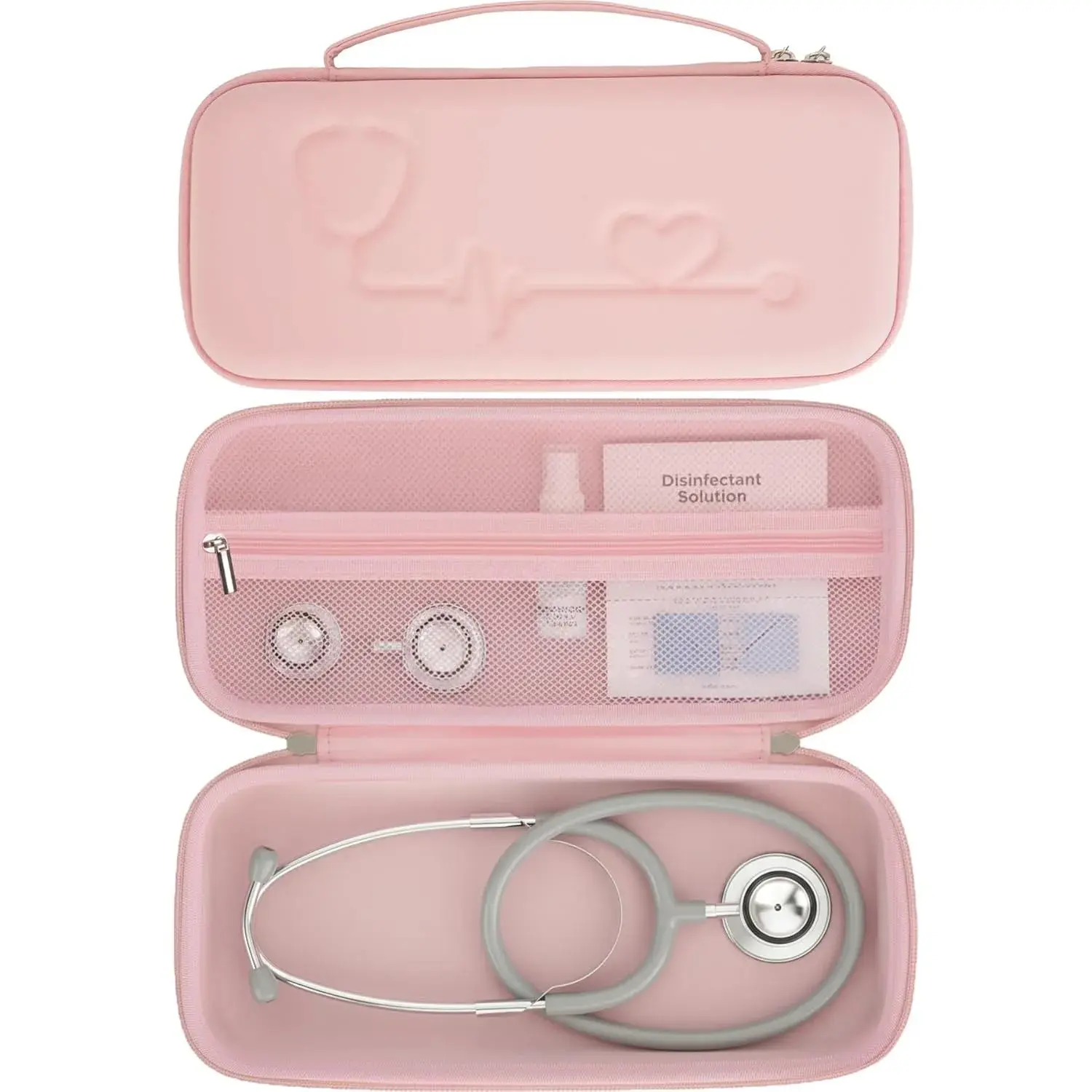 Stethoscope Case for 3M Littmann Classic III, Cardiology IV, Lightweight II S.E, MDF Instruments Stethoscopes, Hard Storage Case for Stethoscope Accessories, Nursing School Essentials - Pink