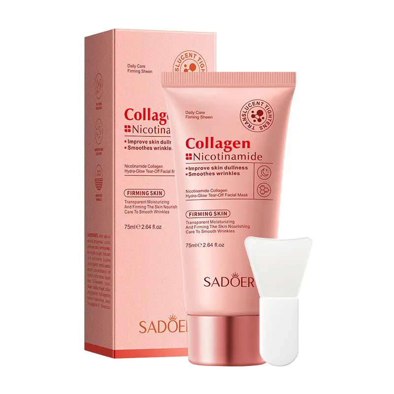 Korean Collagen Peel-Off Face Mask - 2.64 oz Hydrating Niacinamide Face Care Product, Unisex Firming Glow Treatment, Gentle Daily Use for All Skin Types, Anti-Wrinkle Night Routine Item
