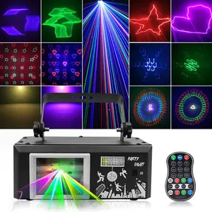 6-In-1 RGB Disco Party DJ Light / RGBW Pattern Strobe Lights LED DMX DJ Disco Party Stage Light+Remote for Home Party