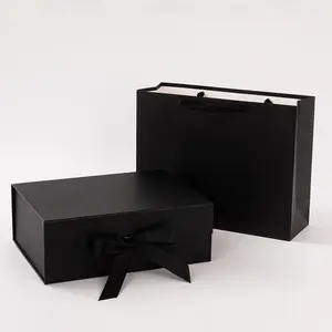 Pure Color Gift Bags with Box Set, DIY Foldable Dual Door Gift Boxes, Elegant Gift Box, Gift Package, Perfect for Birthday Parties, Holidays, Weddings, Home Gatherings