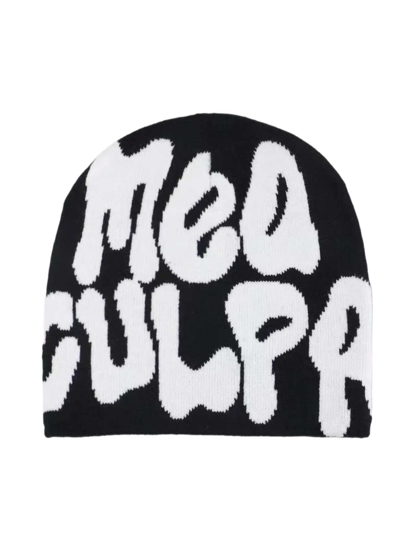 Mea Fashion Versatile Autumn Winter Hip Hop Letter Knit Beanie, American Vintage Cold Hat, Warm Knitted Beanies, Trendy Couple Hats, Graphic Hats, Cool Hat