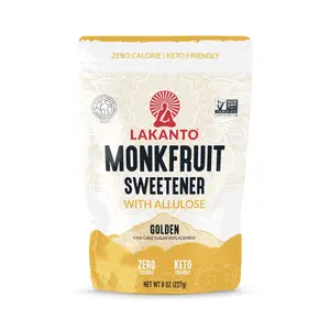 Lakanto Golden Monkfruit Sweetener with Allulose - Raw Cane Sugar Replacement