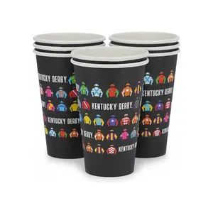 Kentucky Derby Jockey Silks 16oz Paper Party Cups - 8 Pack