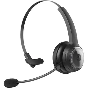 Headset,  Headset with Microphone & Mute Button, 60Hrs Talk Time, -Ear AI Noise Cancelling Headphones with  5.2 Multipoint for Trucker/Remote Work/Online Class/Zoom