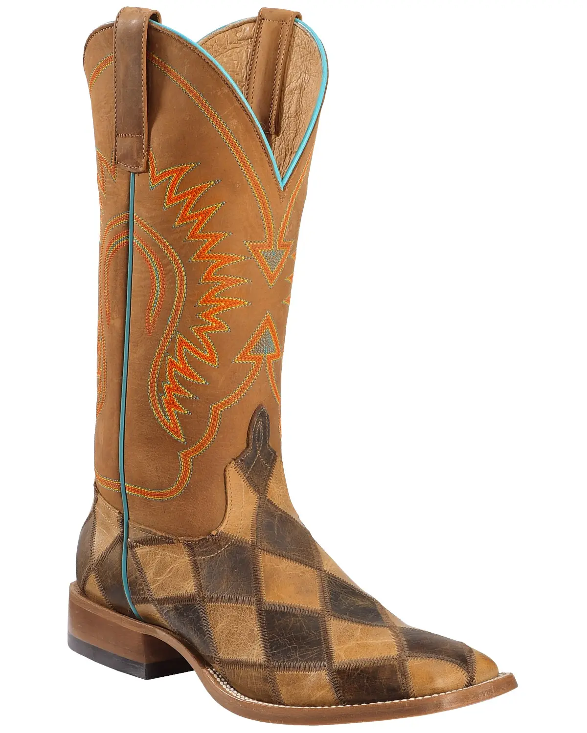 Horse Power Men's Men'S Patchwork Western Boot Square Toe - Hp1053