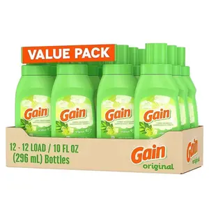 Gain Fabric Softener 10oz (12 Pack) – Long-Lasting Freshness & Soft Clothes with the Signature Gain Scent