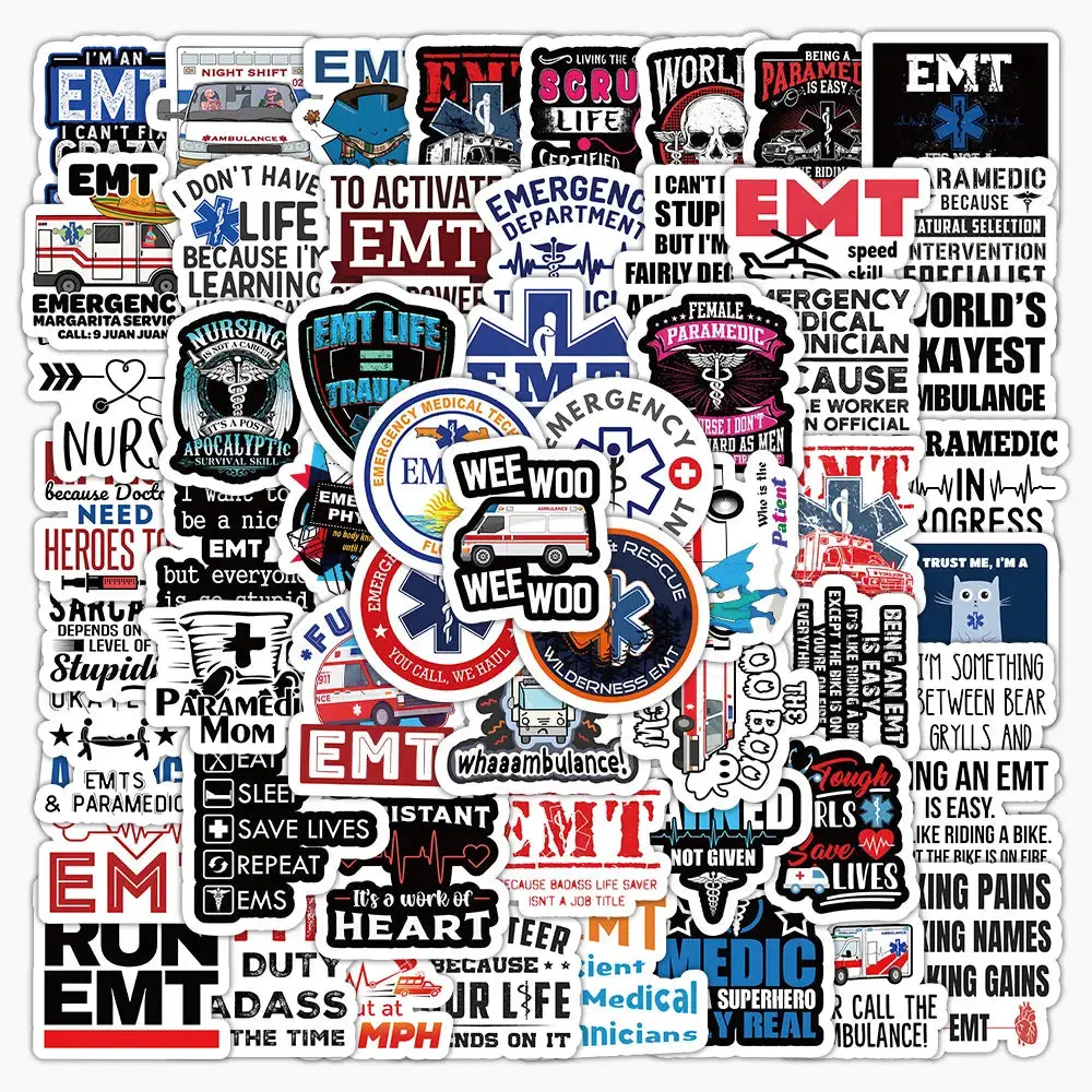 100 EMS Stickers – EMT Emergency Medical Sticker Pack