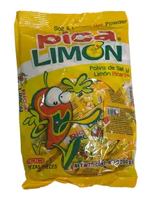 Pica Limón Salt & Lemon Candy Powder Packets – 100 Pieces – Mexican Chili Lime Candy Snack