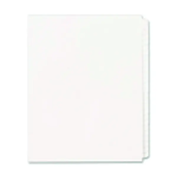 Avery Paper Blank Collated Reinforced Side Tab Divider, White