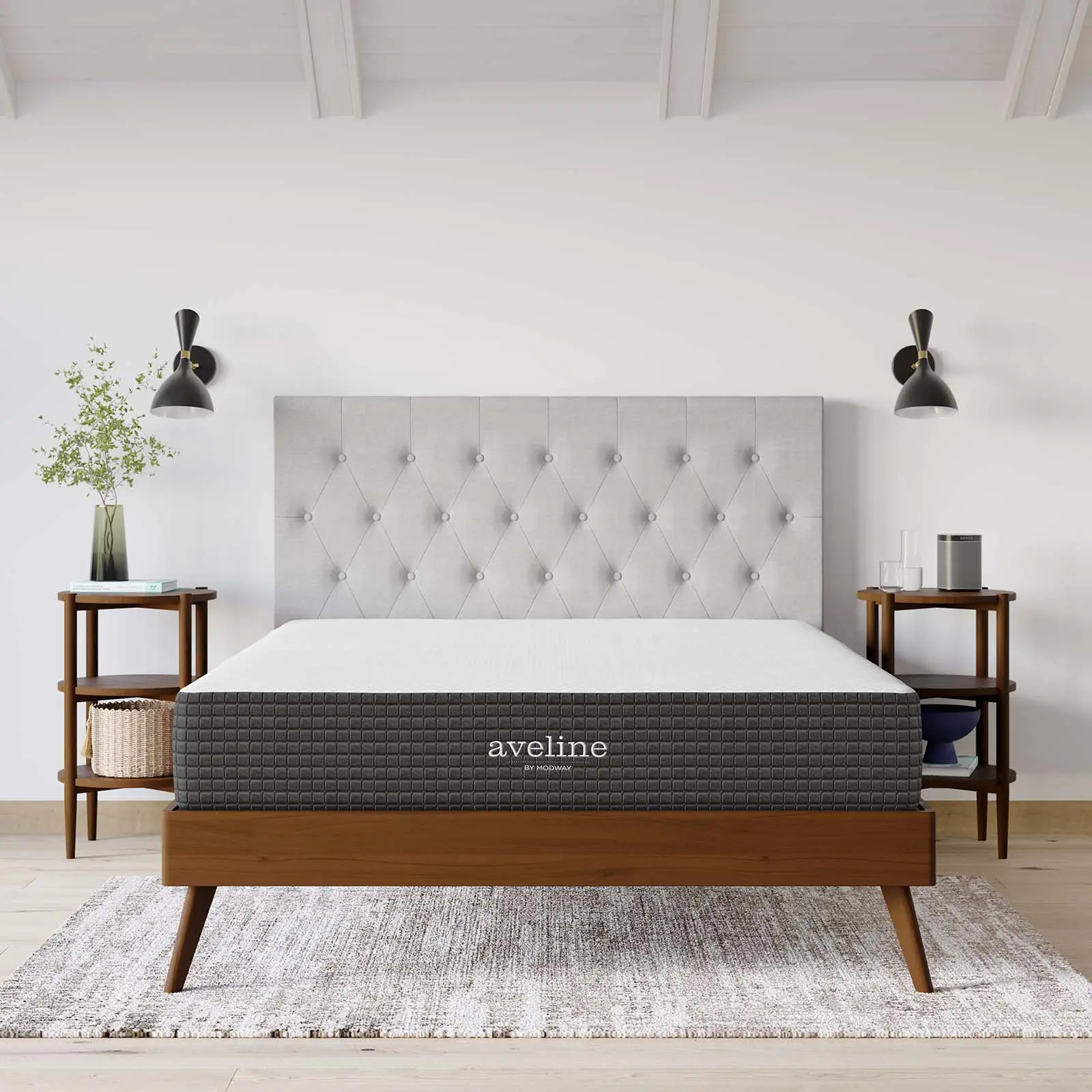 Modway Aveline 10" King Modern Cooling Memory Foam Mattress - Premium Couples' Bedding Mattress for Bedroom Comfort