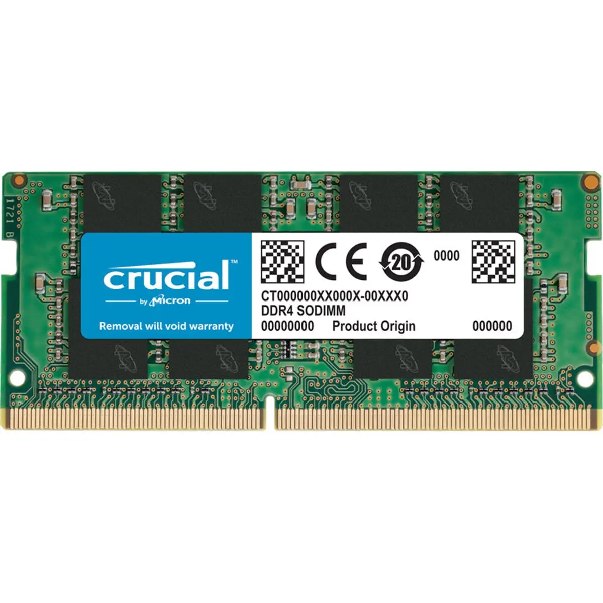 Crucial 212 MAIN Unbuffered 8GB DDR4 SODIMM RAM Module for Laptops, 3200MHz Speed, 1.2V Voltage, CL22 Latency