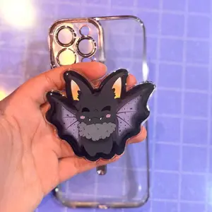 Freakin Bats Phone Grip, Spooky Cute Magnet Phone Holder, Acrylic Bat Grip, E-Reader Kindle Kobo Accessories sticky Baby magnetic mount Magsafe Library Card Flower-Shaped Multi-Functional Stand Universal Car