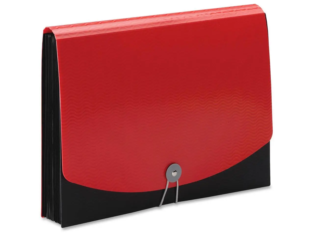 Smead Poly Frequency Expanding File 12 Pockets Black/Red Flap 70866