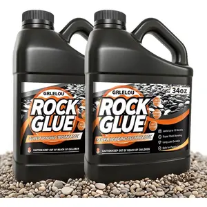 Mulch Glue for Landscaping, 68 oz Fast-Drying & Weather-Resistant Clear Rock Glue, Non-Toxic Landscape Glue Spray for Rocks, Mulch, Pea Gravel & Pebbles(34 oz ×2)