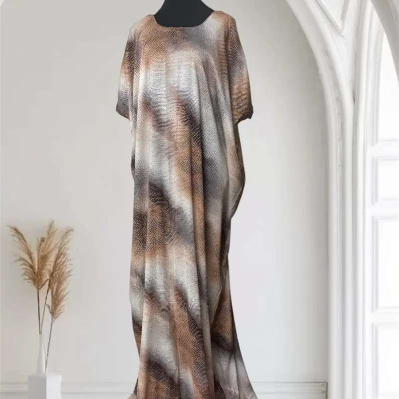Dera African Dress Somali Women baati - Stylish Maxi Dress with Unique Abstract Pattern for Casual Elegance