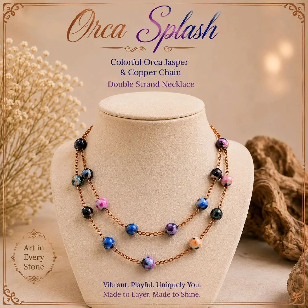 Orca Splash Double-Strand Necklace