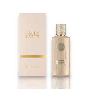 Khadlaj | Caffe Latte | Eau De Parfum | 100 ML - 3.4 oz | Gourmand Unisex Fragrance | Sweet - Vanilla - Coffee - Caramel - Almond Scent