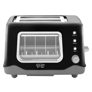212 MAIN Rise by Dash 6065231 Metal Black 2-Toast-Slots Toaster, UL Listed, 7.9x12.2x9.5 in., Two Slots