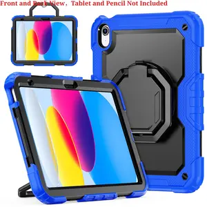Kids Case for iPad 11" (2025 A16) & iPad 10.9" (2022), PC+Silicone Hybrid Material, Anti-Slip Grip with Pencil Slot, Full Body Rugged Protective Case, Kid iPad Cover, Tablet Casing
