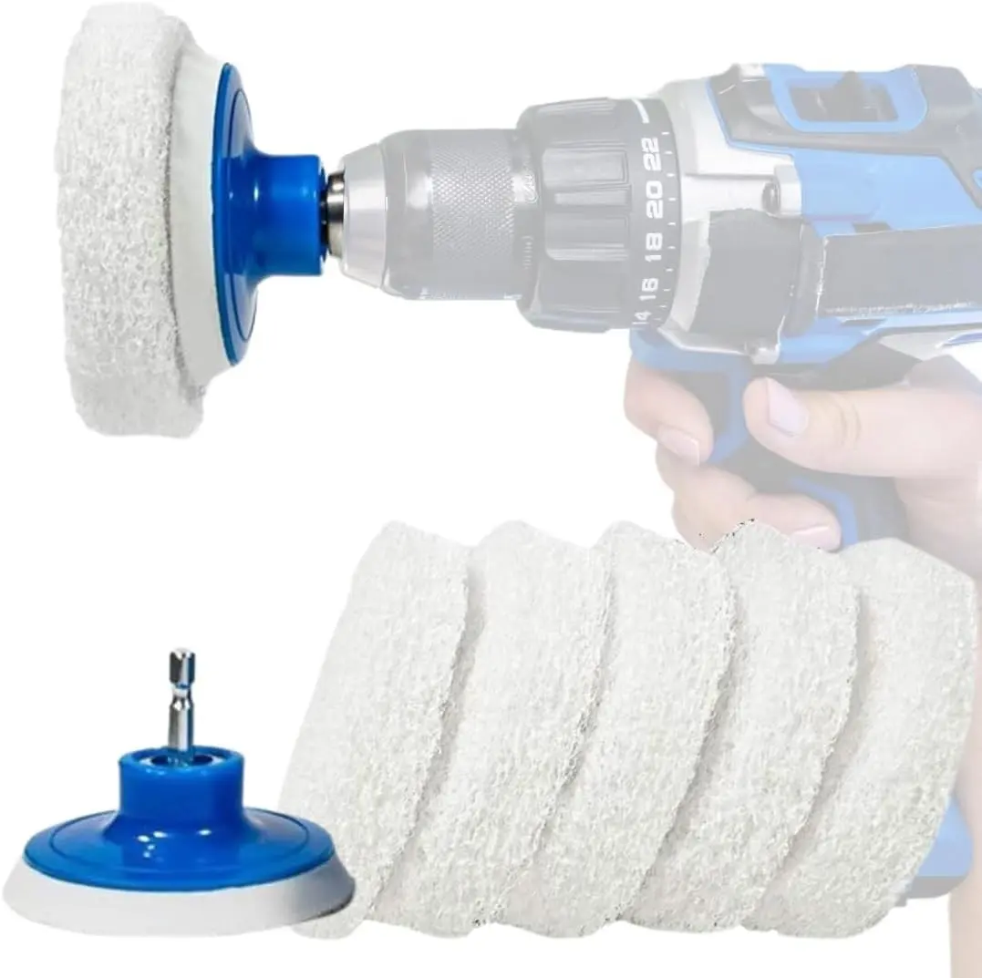 7 Pack Drill Brush Set for Deep Cleaning, Scratch Resistant, Bathroom, Oven, Countertops, Sinks, Soap Scum, Tile, Boats, Patio Furniture & More