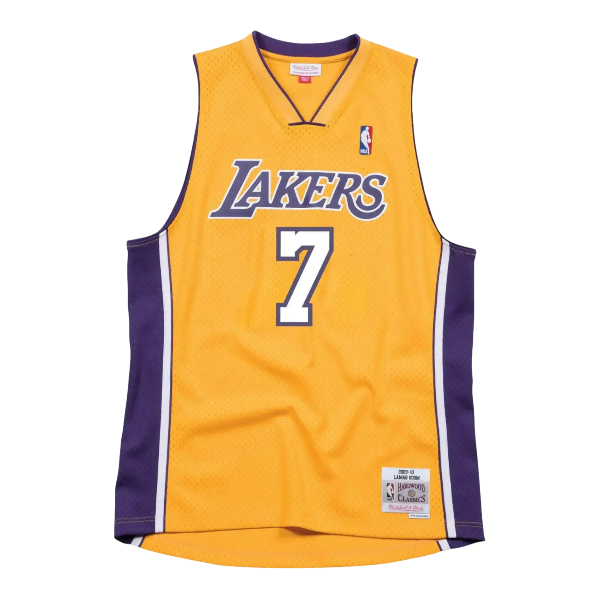 Mitchell & Ness Los Angeles Lakers 2009-10 Lamar Odom Jersey in Gold | Men's