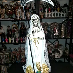 14 in Santamuerte Statue, Complete with a Gown