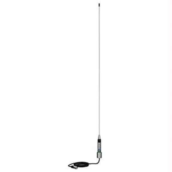 Shakespeare Low Profile Skinny Mini VHF Antenna - Compact VHF 3ft Whip for Bass Boats & Marine Users, Lightweight, Steel Mount, Integrated PL-259 Connector, 36in Cable, Chrome Plated Brass, Minimizes De-Tuning, Sealed Tin-Plated Copper Wire Coil