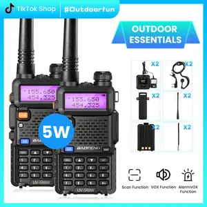 BAOFENG UV-5R Dual Band Two Way Radio Transceiver, Handheld Ham Radio Long Range, Portable Walkie Talkie Emergency Essentials Travel Gadgets for Camping, Hiking, Survival & Outdoor Adventures Audio