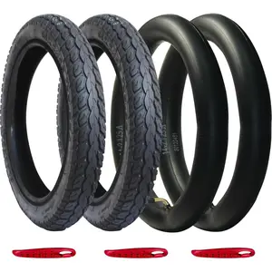 2 Pack Electrc  Tire 14x2.125 (57-254) with 2 Bent Valve Tubes 3 Tire Levers Anti-slip Folding E- Tire,   Tire