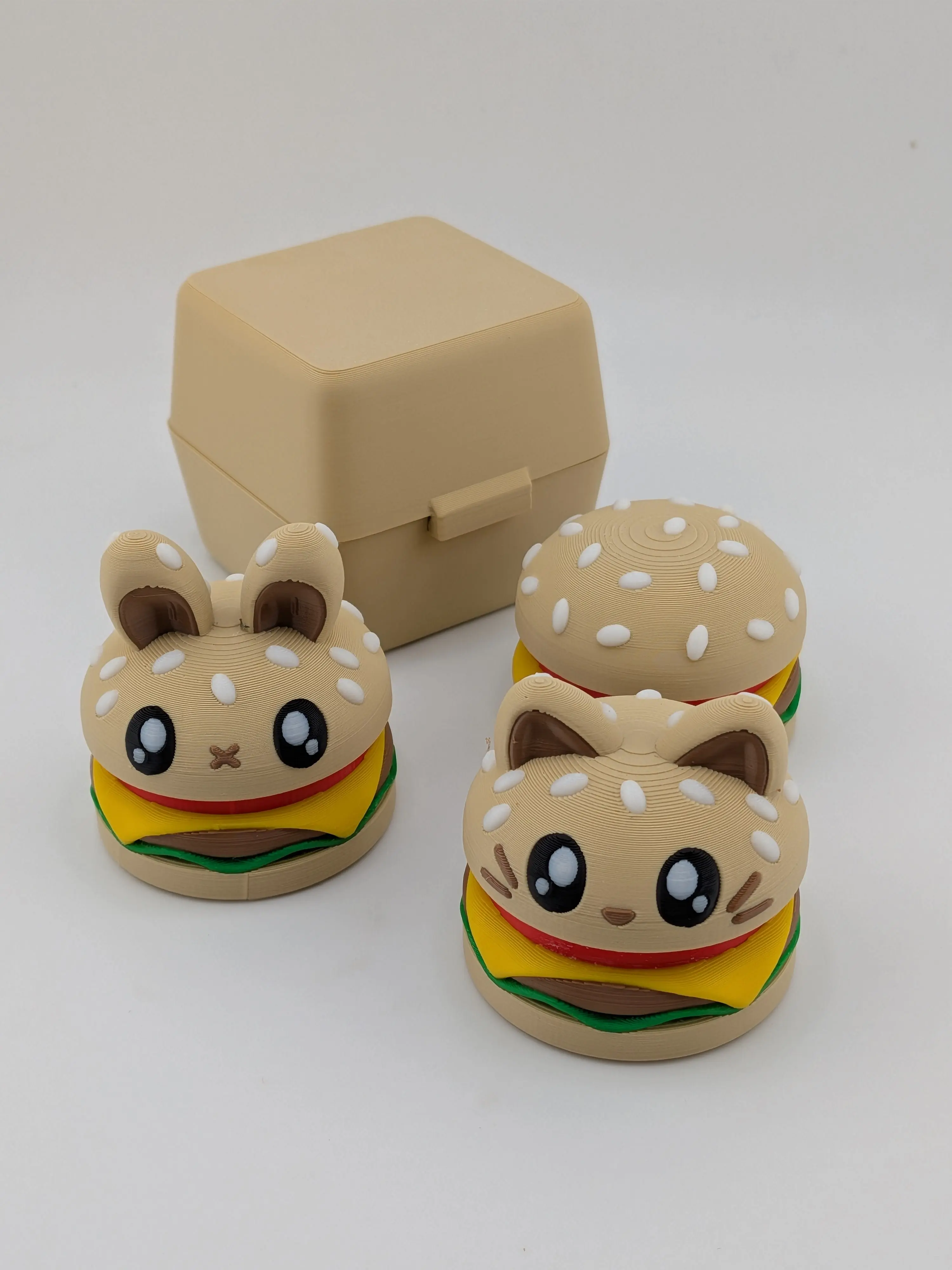 Mechanical Keyboard Switch Hamburger Fidget Clicker Cute Animal Burger Toy