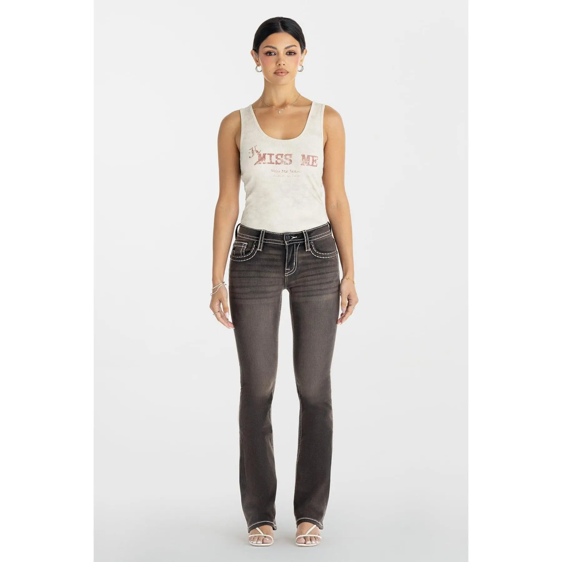 Sevryn Stitched Bootcut Jeans
