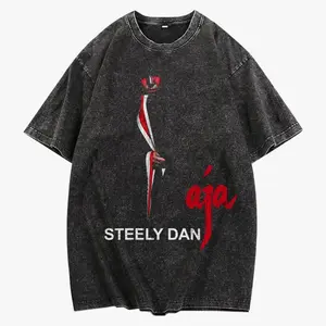 Steely Dan Aja Album Wash Acid Black Shirt, Steely Dan Rock T-shirt, Concert Merch T-shirt 6TI