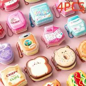 Cute Mini Notebook with Pendant, 4 Counts/set Portable Creative Notebook, Daily Planner Notebook for Home School Office, Travel Diary Notebook