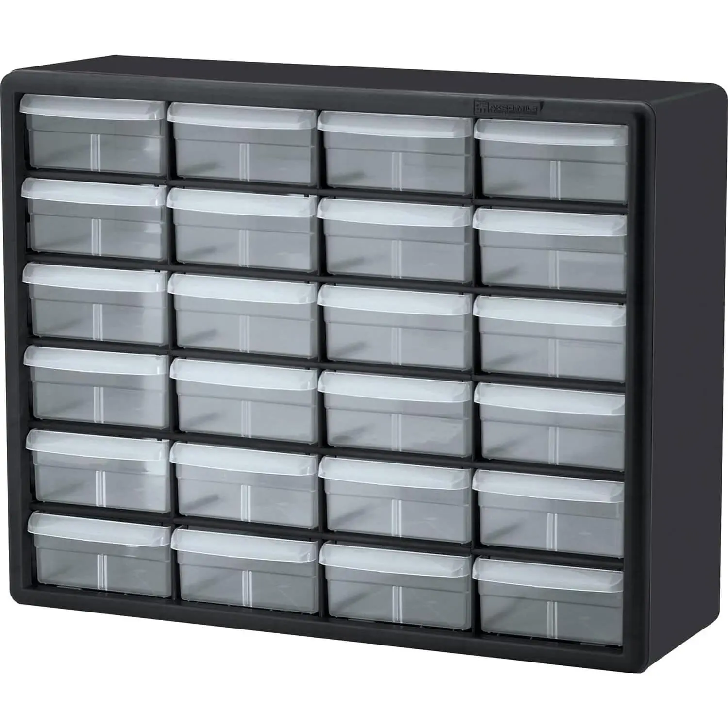24-Drawer Plastic Storage Cabinet Suitable for Garage Organization Bead Storage Box Building Block Storage Teacher Toolbox Cosmetic Storage Box 20inch Width x 6inch Depth x 16inch Height 10124 Black