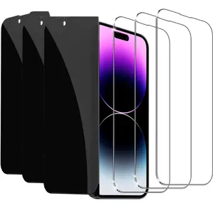 Entronix Screen Protector for iPhone 16/15/14/13/12/11, Clear, Anti-Spy Privacy Tempered Glass, Easy Installation Accessories Protection Fingerprint