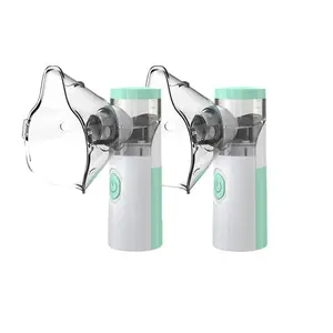 2PCS Portable Handheld Nebulizer with Mesh Spacer Machine & Accessories for Adult & Kid Handheld Electric Atomizer for Home Travel USB Power Cord Facial Hydration No Battery Included