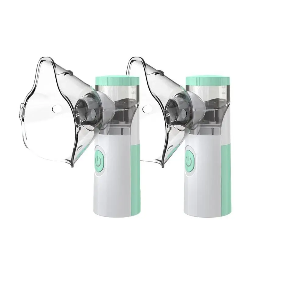 2PCS Portable Handheld Electric Mesh Nebulizers with Spacer & Accessories, USB-Powered USB Facial Steamers for Daily Adult Facial Hydration, Home/Travel Use (No Battery Included)