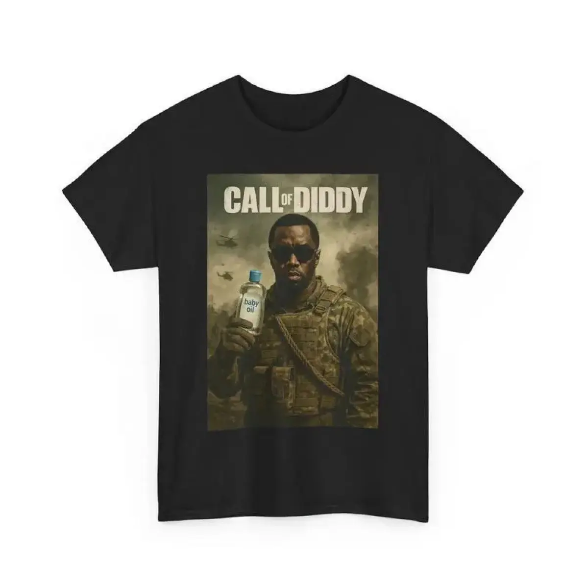 2026 New Unisex Crewneck Tee Everyday Comfort Shirt Call of Diddy - Funny Diddy Baby Oil Meme 100%25 Cotton Shirt, 90s Graphic Tee Streetwear star Y2K Streetwear Trendy Graphic T-Shirt,belle