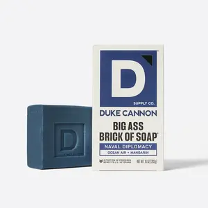 Duke Cannon Supply Co. Big Brick of Soap for Men – Naval Diplomacy, Ocean Air and Mandarin Scent, Superior Grade Extra Large Men’s Bar Soap, Gentle Cleanser, 10 oz Body Care