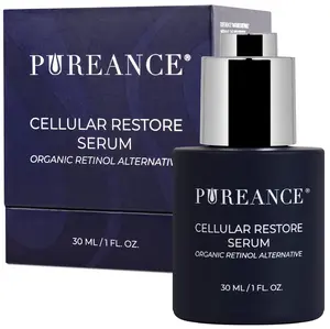 PUREANCE Cellular Restore Serum - Premium Hyaluronic Acid Moisturizer for Sagging, Sensitive Skin, Lightweight Daily Calming Hydrate Formula to Support Visible Firmness, Smooth Texture & Skin Repair